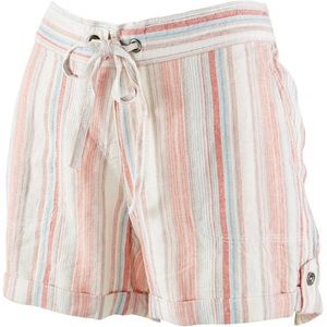 Per Se linen blend striped pull on shorts size XL slouchy cuffed elastic waist